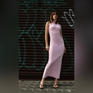 Zara Pink Draped Dress